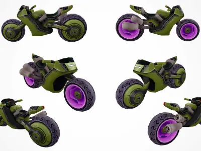 Fantasy Cartoon Bikes 3D model