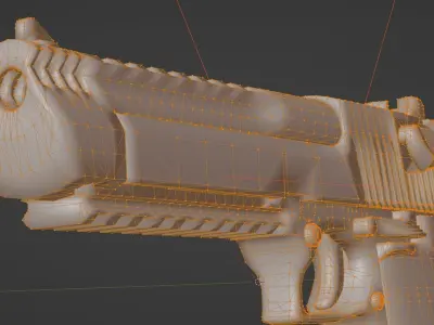 Desert Eagle Pistol Low-poly 3D model get