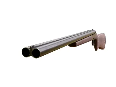 Double Barrel Shotgun  3D model