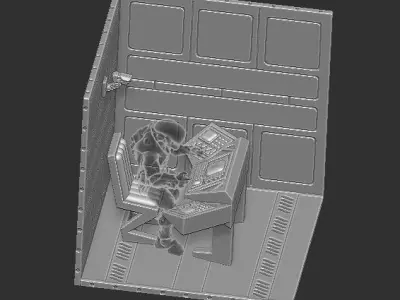 Scifi Modular Magnetic Diorama Plates 3D print model