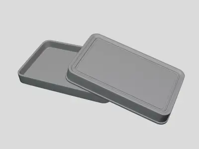 Basic Candy Tin Box - Geometry Only No Textures No Materials 3D model
