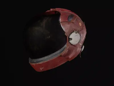 Sci-fi Helmet Low-poly 3D model 9