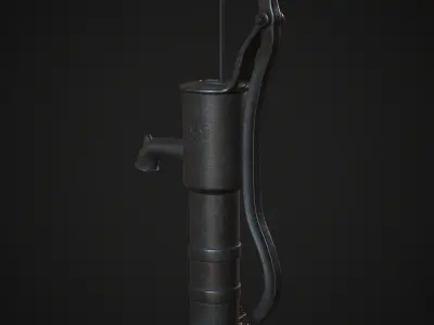 Hand Pump Water High Poly 3D model