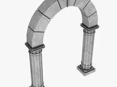 Stone Archway Low-poly 3D model