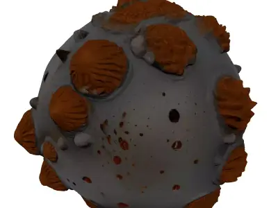 SciFi Organic Orb Asset 3D model