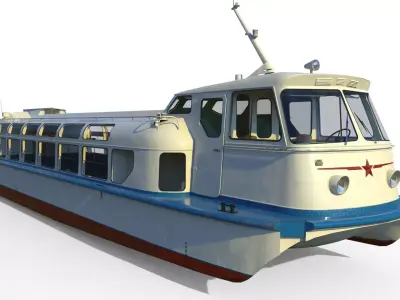 River bus project 946 Zarya 3D model