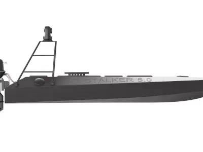 Marine unmanned surface vehicle Stalker sea drone 3D model