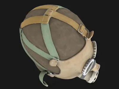 Gas Mask Old Low-poly 3D model