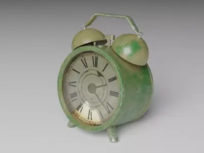Old Alarm Clock Low-poly 3D model purchase