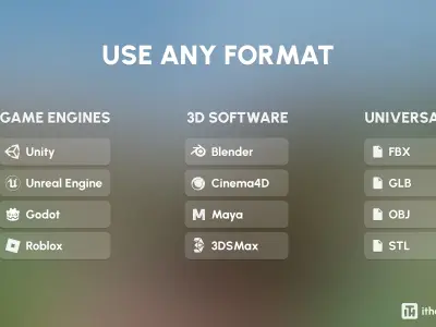 Military Forest Low-poly 3D model
