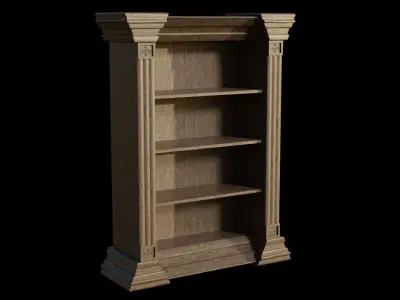 Antique Bookcase Low-poly 3D model