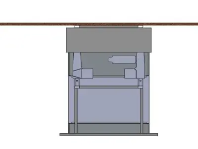 Moving electric industrial table Free 3D model