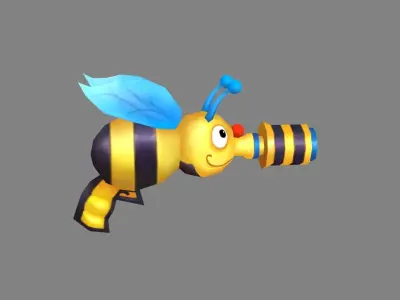 Cartoon bee toy gun - Water gun Low-poly 3D model