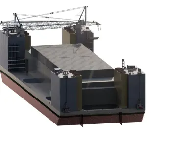 FLOATING NUCLEAR POWERPLANT 3D model