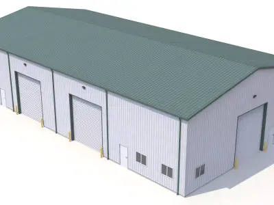 12 Industrial Buildings Collection 3D Model Pack
