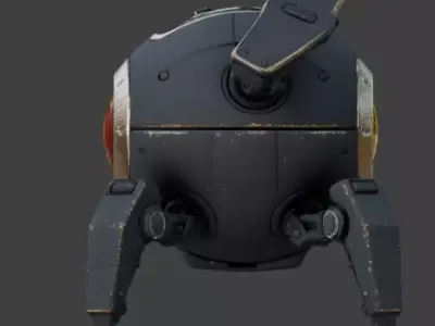 Realistic Sci-Fi Spider Drone 3D Model Low-poly 3D model
