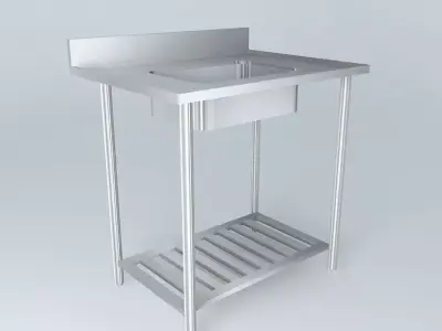 Kit210 Bancada Inox Cuba V2 por Alex Marques Free 3D model