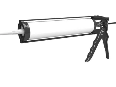 Sealant skeleton gun with cartridge 3D model