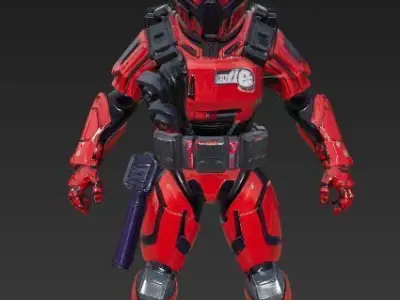 Redhawk Jupiter Armored Space Patrolman 3D model