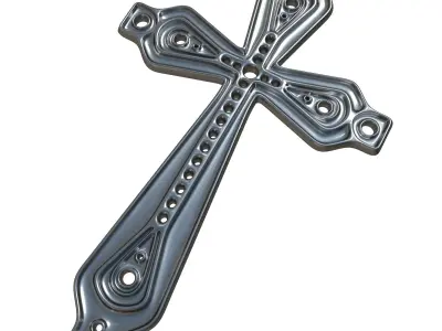 5 Christian Cross V10 3D model