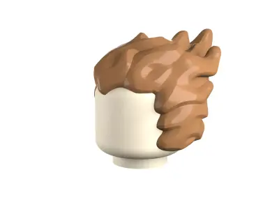 Custom3Dprint Minifigure Accessory - Minifigure Hair S3 - 07 3D print model