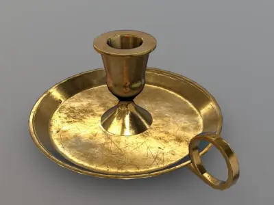 Candle Holder Low-poly 3D model