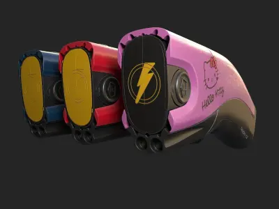 Pbr Taser -Subdivision Model 3D model