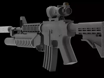 M4 Carbine 3D model 2