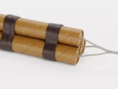 Dynamite V5 - Taped Explosive TNT Bundle 3D model
