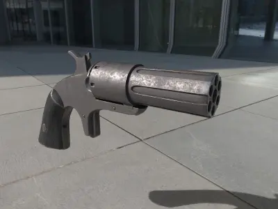 Gun lowpoly game Low-poly 3D model