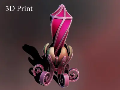 Flower obelisk 3d print Free 3D print model