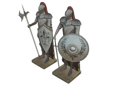 Statue of knight 3D model