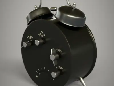Alarm Clock Low-poly 3D model