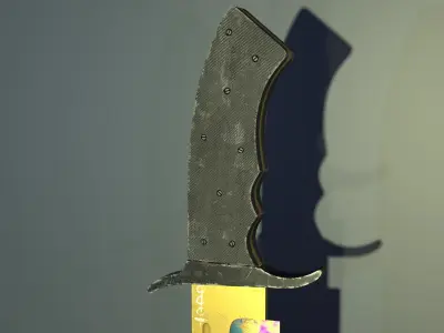 Knife PACK GAME READY Low-poly 3D model
