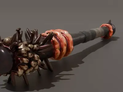 DVL3DStudio Molar Bat Low Poly Dark Horror Game Ready Low-poly 3D model