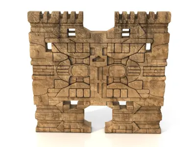 Aztec temple portal 3D model