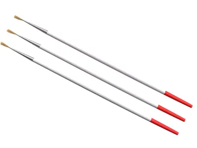 Artistic paintbrush Round PBR 3D model