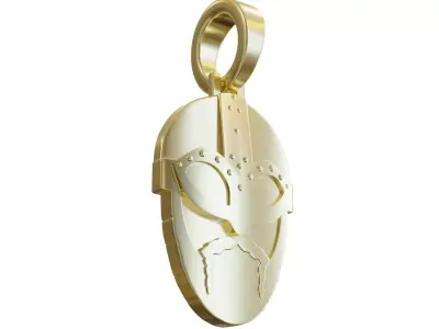 Viking Head Pendant Printable Model 3D print model purchase