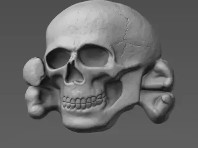 SS Totenkopf Skull 3D print model