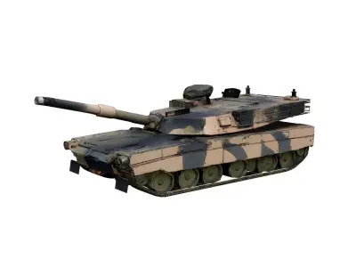 Leopard 2A7 Tank Low Poly Modern Main Battle Tank Low-poly 3D model