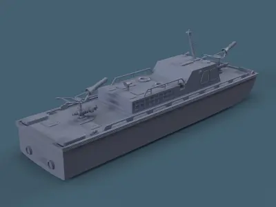 Fire boat for 3D Print 3D print model