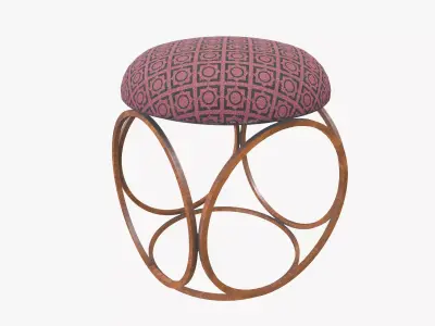 ottoman Chair Low-poly 3D model