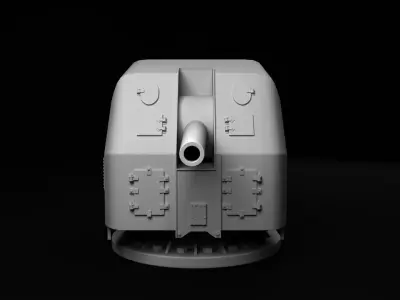 Destroyer Maingun Free 3D model