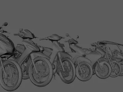 Ultimate Bike Modle Bundles - 12 Bikes Low-poly 3D model