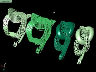 Two earrings part 5  3D print model