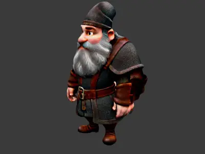 Medieval Man Low-poly 3D model