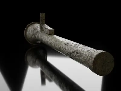 PanzerFaust PBR ancient metal pipe Low-poly 3D model