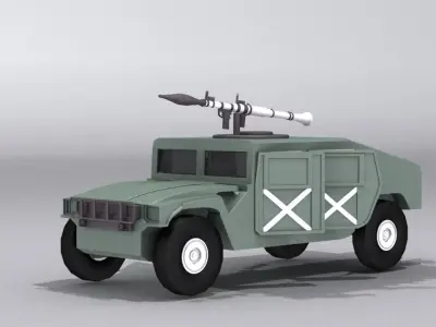 m1025-humvee  Low-poly 3D model