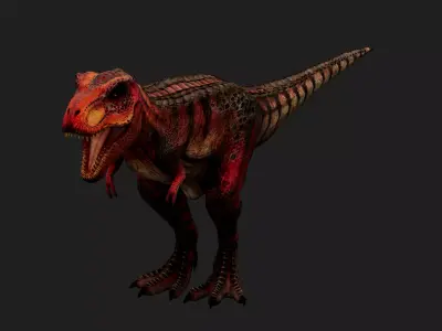 dinosaur Low-poly 3D model 23