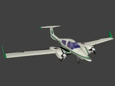 Diamond DA42 Twin Star Free low-poly 3D model